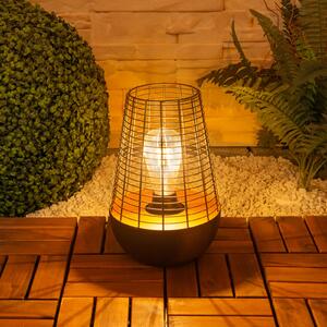 Näve Lampă decorativă LED 5283522, cu baterie, Maro / Rugină, Metal