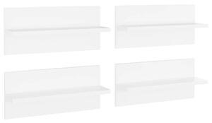 Rafturi de perete, 4 buc., alb, 40x11,5x18 cm, PAL