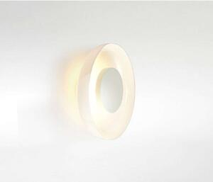 MARSET Aplică LED Aura Plus, Ø 25 cm, opal, Alb, Camera de zi / sufragerie, Sticlă, Design