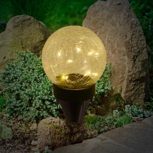 Näve Lampă LED solară decor 5248203 din sticlă, set 3x, Transparent, Sticlă, glob