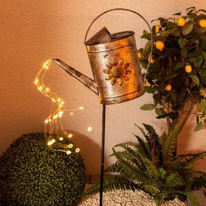 Näve Lampă LED solară decor 5282349 cu stropitoare, Gri, Metal