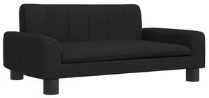 Canapea pentru copii, negru, 70x45x30 cm, material textil