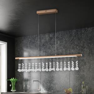 Näve Lampă susp. LED Nobilis, dimabilă, nichel satinat, reglabil, Gri, Camera de zi / sufragerie, Metal, Modern