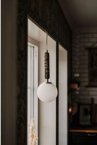 Globen Lighting Lampă suspendată Torrano, maro, Ø 15 cm, reglabil, Maro / Rugină, Camera de zi / sufragerie, Sticlă, Design, glob