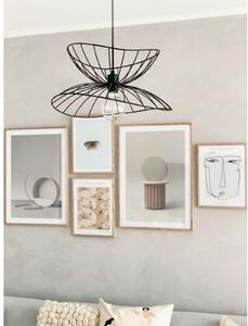 Globen Lighting Lampă suspendată RAY, negru, Ø 45 cm, reglabil, Negru, Camera de zi / sufragerie, Metal, Modern
