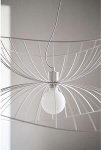 Globen Lighting Lampă suspendată RAY, albă, Ø 70 cm, reglabil, Alb, Camera de zi / sufragerie, Metal, Modern