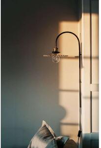 Globen Lighting aplică de perete COBBLER, transparentă, înălțime 75 cm, Transparent, Camera de zi / sufragerie, Metal, Vintage, Soclu de perete jos