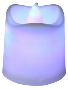 Lumânări pastile electrice fără flacără cu LED 12 buc. colorate