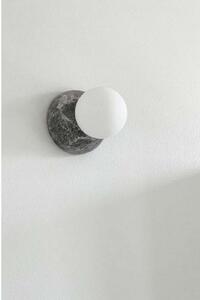 Globen Lighting Aplică de perete Torrano, gri, Ø 13 cm, IP44, reglabil, Gri, Camera de zi / sufragerie, Sticlă, Design, glob