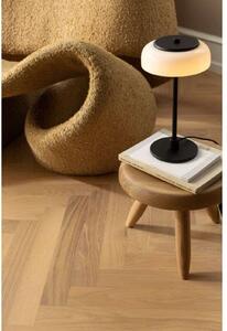 Nuura Aps Lampa de masă LED Blossi, înălțime 31 cm, negru/opal, reglabil, Negru, Camera de zi / sufragerie, Metal, Scandinavă