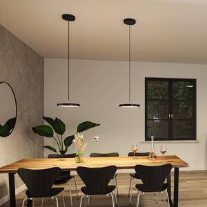 Paulmann Lampă suspendată LED Hildor, negru Ø 31 cm, 3 trepte de reglare a, reglabil, Negru, Camera de zi / sufragerie, Metal, Modern