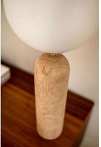 Globen Lighting Lampă de masă Torrano Înălțime 53 cm Travertin, Bej, Camera de zi / sufragerie, Sticlă, Design, glob
