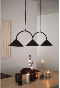 Globen Lighting Lampă suspendată CURVE 3, negru, 3 becuri, 95 cm, reglabil, Negru, Camera de zi / sufragerie, Metal, Vintage