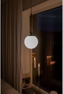 Globen Lighting Lampă suspendată Torrano Ø 15 cm Travertin, reglabil, Bej, Camera de zi / sufragerie, Sticlă, Design, glob