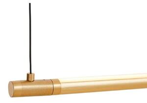 LOOM DESIGN lampă suspendată LED Straw 200, auriu, aluminiu, reglabil, Auriu / Alamă, Camera de zi / sufragerie, Aluminiu, Modern