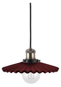 Globen Lighting Lampă suspendată COBBLER, roșu închis, Ø 25 cm, reglabil, Roșu, Camera de zi / sufragerie, Sticlă, Vintage