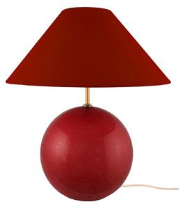 Globen Lighting Lampă de masă IRIS, roșu închis, înălțime 39 cm, Roșu, Camera de zi / sufragerie, Sticlă, Vintage