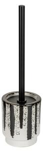 Perie de WC alb-negru din ceramică Subiza – Wenko