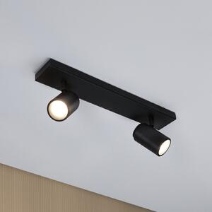 Paulmann Spot de tavan Zyli negru Lungime 40 cm 2 becuri. IP44, reglabil, Negru, Baie, Metal, Modern, Plafon cu flacără multiplă