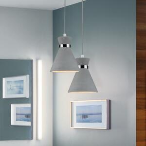 Paulmann Lampă suspendată Verve, beton, Ø 20 cm, IP44, reglabil, Gri, Baie, Beton, Modern