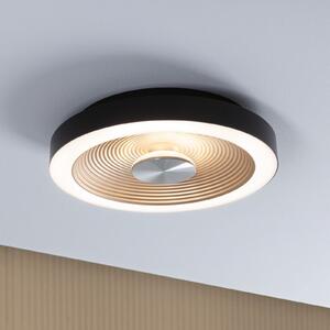 Paulmann plafonieră LED Volea negru/auriu Ø 32 cm IP44 dimabil, reglabil, Negru, Baie, Plastic, Modern