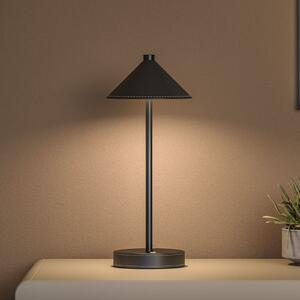 Paulmann Lampa de masă cu baterie LED Pellini, negru, down, CCT, reglabil, Negru, Camera de zi / sufragerie, Metal, Modern