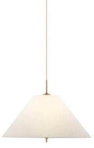 Globen Lighting Lampă suspendată IRIS, crem, Ø 50 cm, reglabil, Bej, Camera de zi / sufragerie, Țesătură / Textil, Vintage