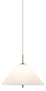 Globen Lighting Lampă suspendată IRIS, crem, Ø 25 cm, reglabil, Bej, Camera de zi / sufragerie, Țesătură / Textil, Vintage