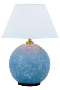 Globen Lighting Lampă de masă cu baterie IRIS, albastră, înălțime 23 cm, reglabil, Albastru, Camera de zi / sufragerie, Sticlă, Vintage