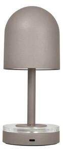 AYTM Lampa cu baterie Luceo, gri-maro, metal, 24 cm, dimabil, IP44, reglabil, Gri, Camera de zi / sufragerie, Metal, Modern