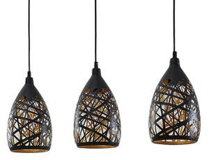 Lustră Pendul Lindby, Marcello, reglabil, Negru, Bucătărie, Metal, Modern