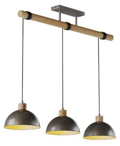 Lustră Pendul Lindby, Holgar, reglabil, Gri, Camera de zi, Metal, Design industrial