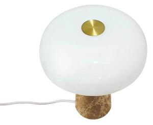 DFTP by Nordlux Lampa de masă Glossy, bej/alb, înălțime 24 cm, marmură/sticlă, Bej, Camera de zi / sufragerie, Marmură, Scandinavă