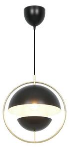 Nordlux Lampă suspendată Tavia, negru, Ø 33 cm, metal, reglabil, Negru, Camera de zi / sufragerie, Metal, Scandinavă