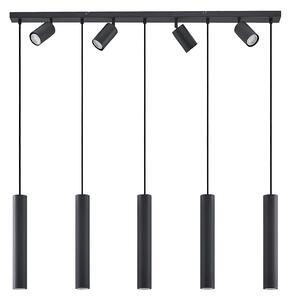 Lustră Pendul Lindby, Sanad, reglabil, Negru, Camera de zi, Metal, Modern