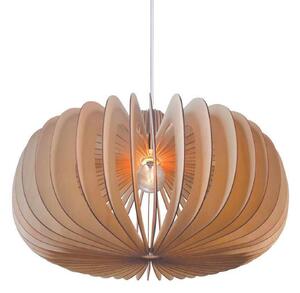 Nordlux Lampă suspendată Hazo, Ø 65 cm, culoare naturală, lemn, reglabil, Lemn, Camera de zi / sufragerie, Lemn, Scandinavă