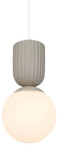 Nordlux Lampa suspendată Sadie, culoare bej, Ø 15 cm, sticlă/ceramică, reglabil, Bej, Camera de zi / sufragerie, Sticlă, Scandinavă