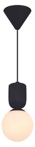 Nordlux Lampa suspendată Sadie, negru, Ø 15 cm, sticlă/ceramică, reglabil, Negru, Camera de zi / sufragerie, Sticlă, Scandinavă