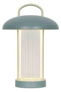 Nordlux Lampa de masă cu LED și baterie Mirano, înălțime 29 cm, verde praf, metal, reglabil, Verde, Camera de zi / sufragerie, Metal, Scandinavă, Felinar