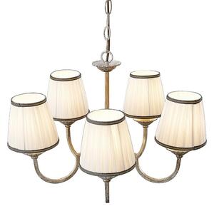 Candelabre Lindby, Lumiel, reglabil, Bronz / Alamă Veche, Camera de zi, Țesătură / Textil, Casă de țară / Rustic