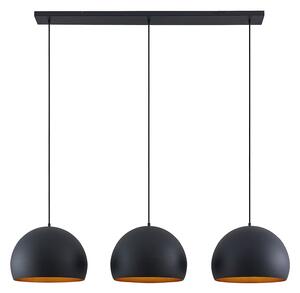 Lustră Pendul Lindby, Tarjei, reglabil, Negru, Camera de zi, Metal, Modern