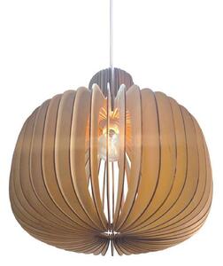 Nordlux Lampă suspendată Hazo, Ø 43 cm, culoare naturală, lemn, reglabil, Lemn, Camera de zi / sufragerie, Lemn, Scandinavă