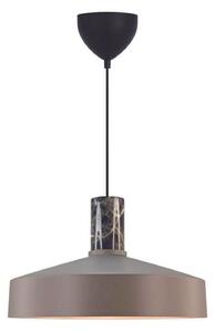 Nordlux Lampă suspendată Elvas, maro deschis, Ø 37 cm, metal/marmură, reglabil, Maro / Rugină, Camera de zi / sufragerie, Metal, Scandinavă