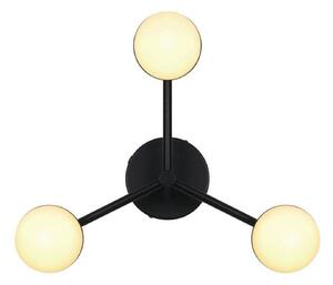 Nordlux Plafonieră Contina, negru, Ø 48 cm, metal/gaz, reglabil, Negru, Camera de zi / sufragerie, Metal, Scandinavă