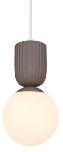 Nordlux Lampa suspendată Sadie, maro deschis, Ø 15 cm, sticlă/ceramică, reglabil, Maro / Rugină, Camera de zi / sufragerie, Sticlă, Scandinavă