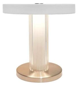 DFTP by Nordlux Lampa de masă cu LED și baterie Trezzi, albă, înălțime 22 cm, metal/sticlă, reglabil, Alb, Camera de zi / sufragerie, Metal, Scandinavă
