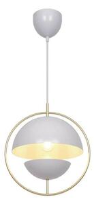 Nordlux Lampa suspendată Tavia, albă, Ø 33 cm, metal, reglabil, Alb, Camera de zi / sufragerie, Metal, Scandinavă