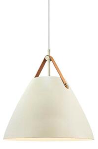 DFTP by Nordlux Lampă suspendată Strap, culoare nisip, Ø 36 cm, metal/piele, reglabil, Bej, Camera de zi / sufragerie, Țesătură / Textil, Scandinavă