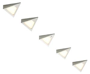 Odia Spot 5 pcs. Steel PRIOS, Odia, reglabil, Metalic, Camera de zi, Metal, Modern