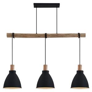 Lustră Pendul Lindby, Trebale, reglabil, Negru, Camera de zi, Metal, Scandinavă
